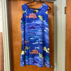 Vintage Jams World Bounty Beach Cover Up Dress Made in Hawaii USA Size Large